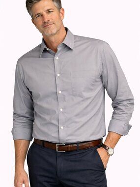 Haggar Premium Comfort Classic Fit Dress Shirt - Size 17-17.5 / 34-35 - NWT $50